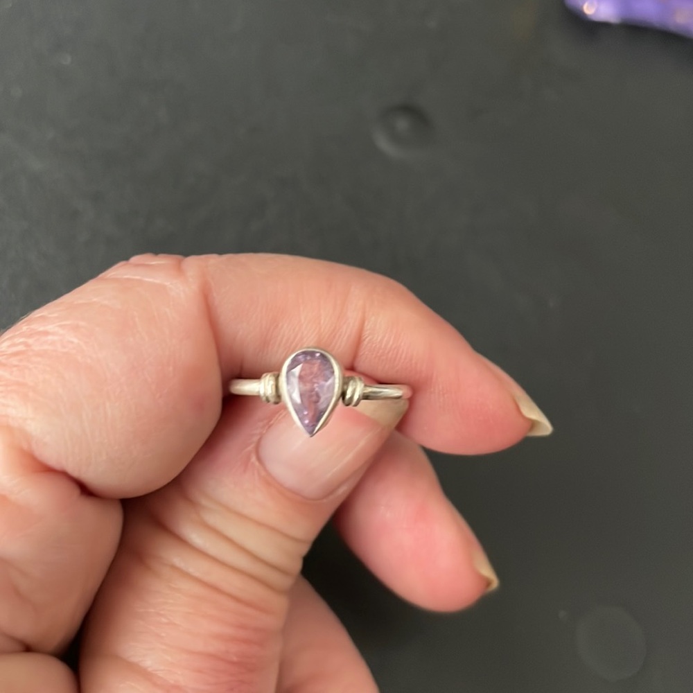 Sterling silver amethyst ring SZ 6.5 Stamped 925.  Absolutely gorgeous